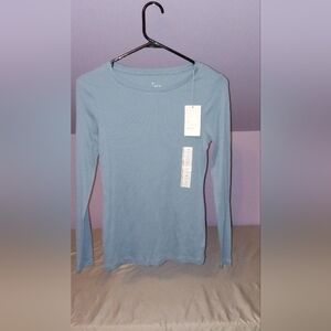 A New Day Long Sleeve Tee Shirt size; XSmall Color Light Blue